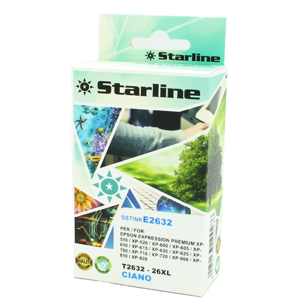  Starline - Cartuccia ink - per Epson - Ciano - C13T26324012 - 26XL - 11ml 