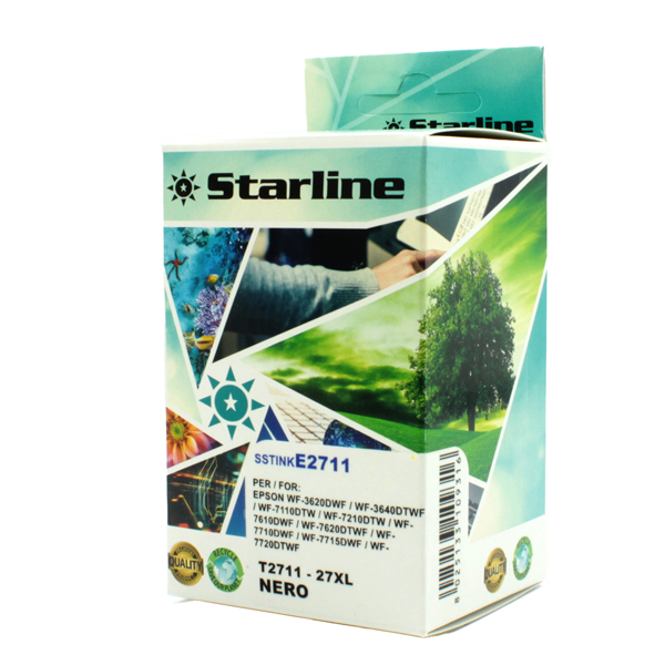  Starline - Cartuccia ink - per Epson - Nero - C13T27114012 - 27XL - 23,4ml 