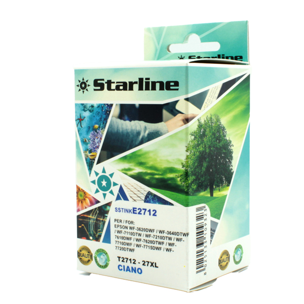  Starline - Cartuccia ink - per Epson - Ciano - C13T27124012 - 27XL - 15ml 