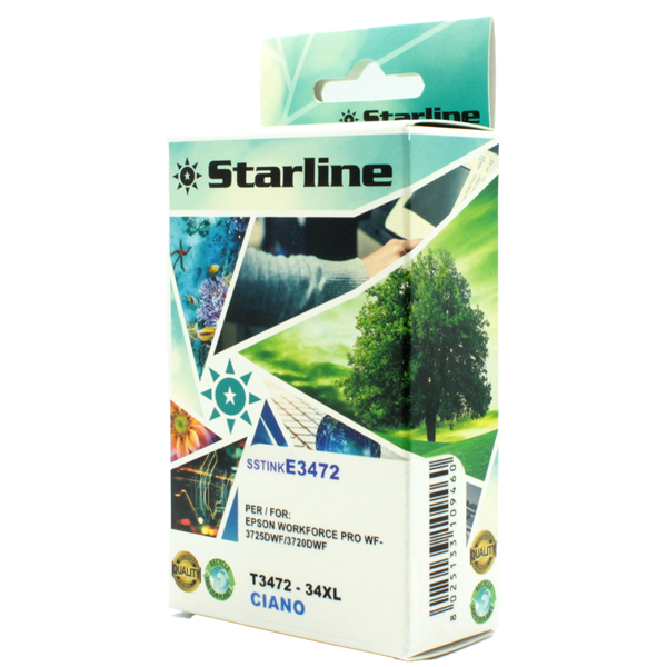  Starline - Cartuccia ink - per Epson - Ciano - C13T34724010 - 34XL -10,80ml 