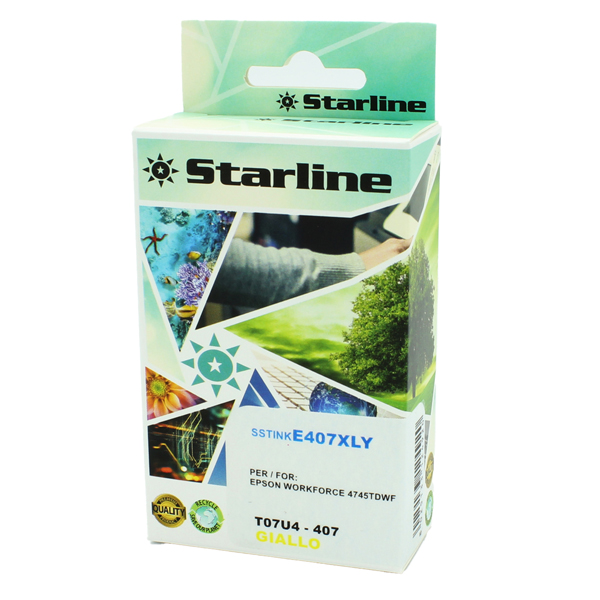 Starline - Cartuccia Ink compatbile per Epson 407 - Giallo - 26ml 