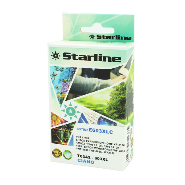  Starline - Cartuccia 603XL Stella Marina - Ciano - 13ml 