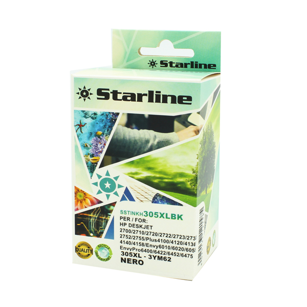  Starline - Cartuccia Ink Compatibile - per HP 305XL - Nero - 3YM62AE - 240 pag 