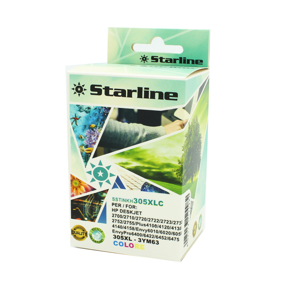 Starline - Cartuccia Ink Compatibile - HP 305XL - C/M/Y - 18ml 