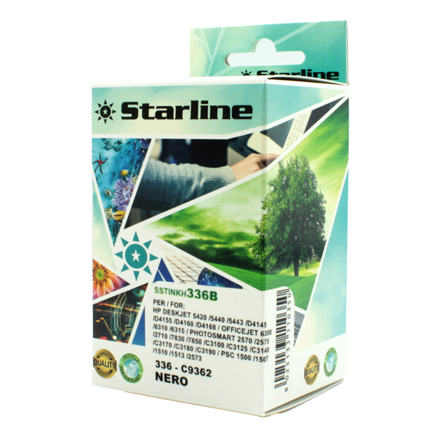  Starline - Cartuccia ink Compatibile - per HP 336 - Nero 