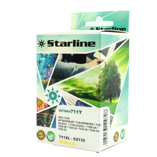 Starline - Cartuccia ink Compatibile - per HP 711 - Giallo - CZ132A - 26ml 