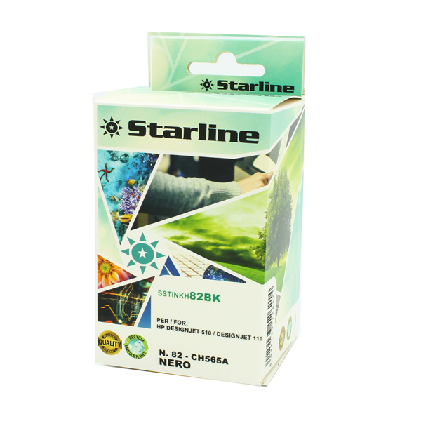  Starline - Cartuccia ink Compatibile per HP N.82 - Nero - 69ml 