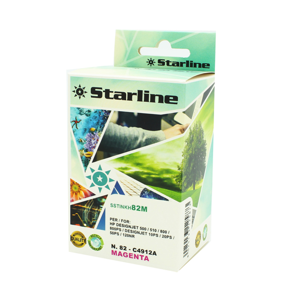  Starline - Cartuccia ink Compatibile per HP N.82 - Magenta - 69ml 
