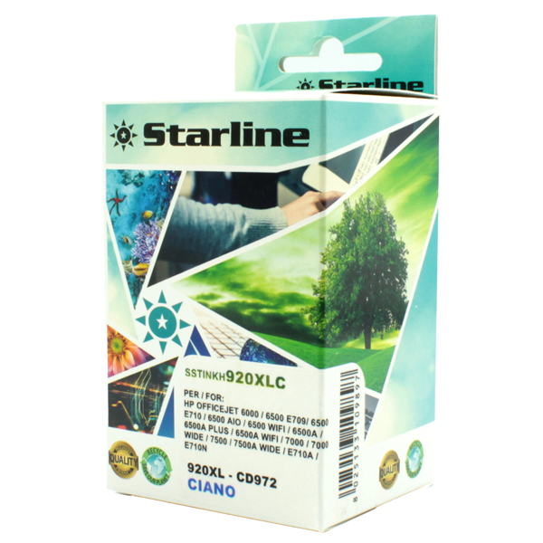  Starline - Cartuccia ink Compatibile - per HP n. 920 e 920XL - Ciano 