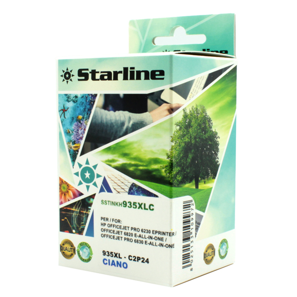  Starline - Cartuccia ink Compatibile - per HP 935XL - Ciano - C2P24AE - 935XL 27ml 