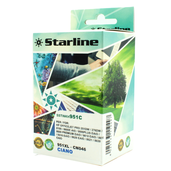  Starline - Cartuccia ink Compatibile - per HP 951 - Ciano - CN046AN - 26ml 