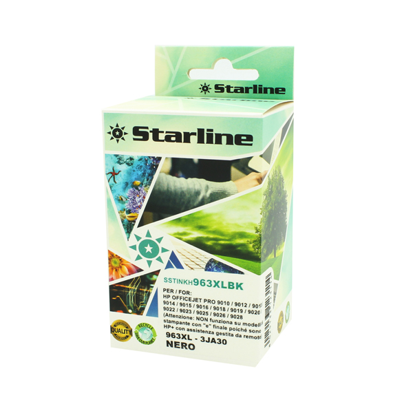  Starline - Cartuccia Ink Compatibile per HP 963 XL - Nero - 58ml 