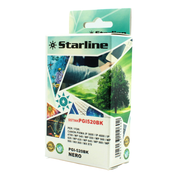  Starline - Cartuccia ink - per Canon - Nero - PGI-520 - 2932B001 - 19,4ml 