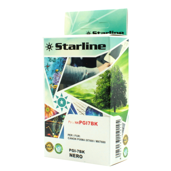  Starline - Cartuccia ink - per Canon - Nero - PGI-7BK - 24ml 