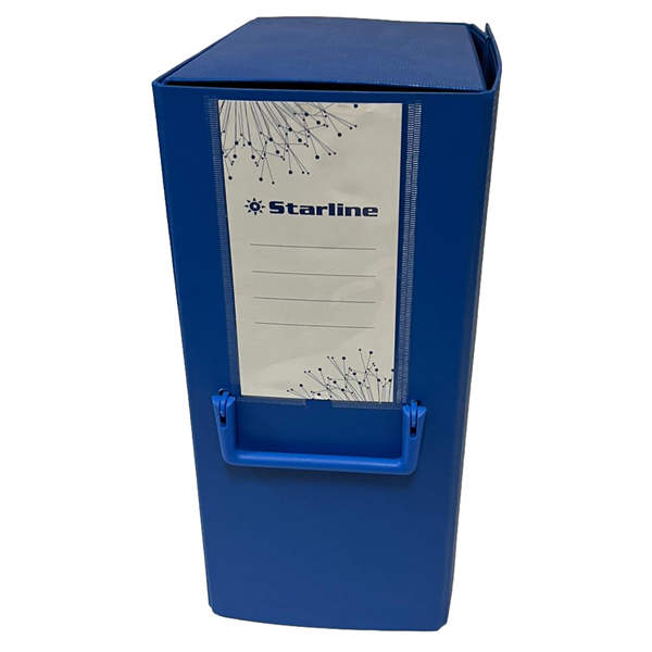  Scatola archivio con maniglia - dorso 16 cm - 25 x 35 cm - blu - Starline 