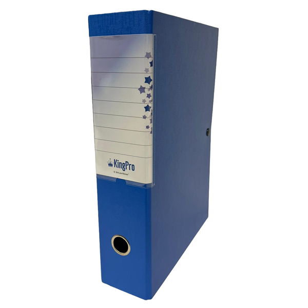  Scatola progetto KingPro - con portaetichetta - dorso 10 cm - blu - Starline 