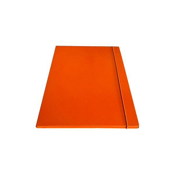  Cartella 3 lembi con elastico - 25 x 34 cm - dorso 1cm - arancio - Starline 