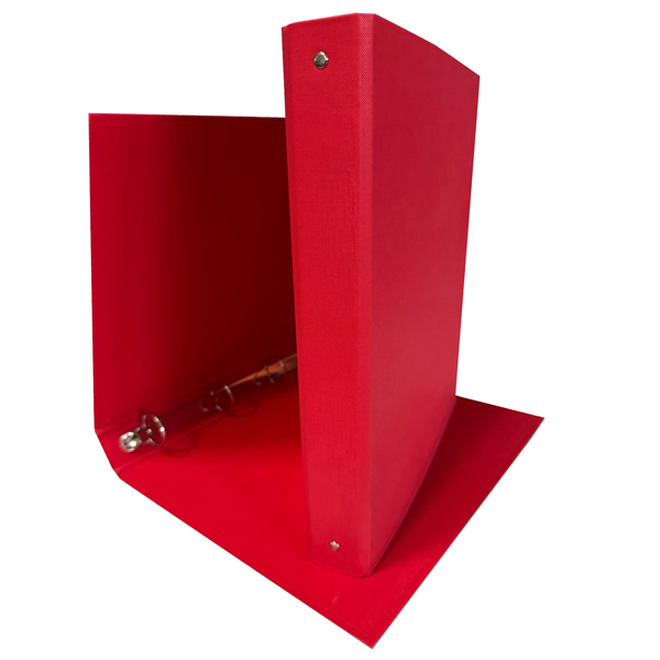  Raccoglitore King - 22 x 30 cm - 4 anelli tondi 30 mm - dorso 4 cm - rivestimento in PP - rosso - Starline 