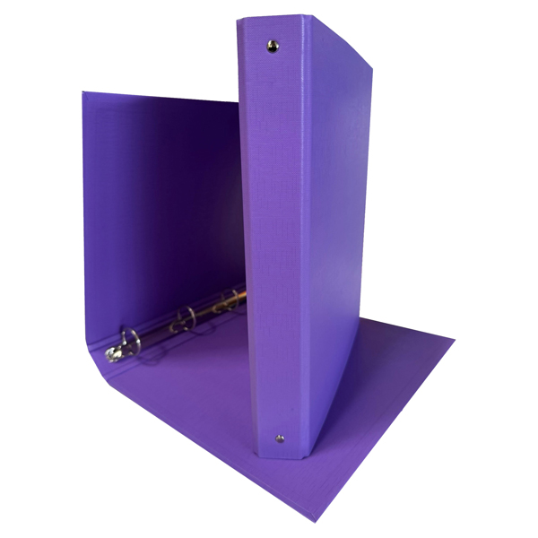  Raccoglitore King - 22 x 30 cm - 4 anelli tondi 30 mm - dorso 4 cm - rivestimento in PP - viola - Starline 