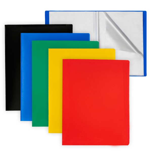  Portalistini Eco - PP - 22 x 30 cm - 50 buste lisce - colori assortiti - Starline 