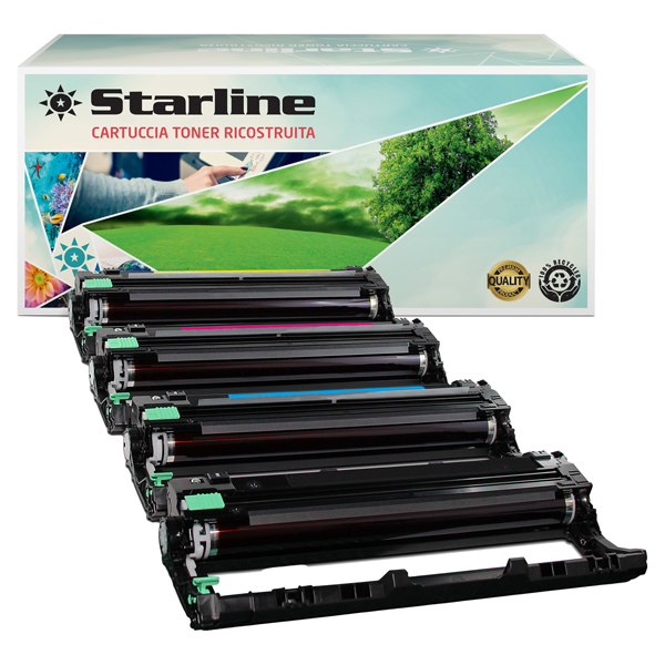  Starline - Tamburo Ricostruito per Brother DR-243 - BK/C/M/Y - 18.000 pag 