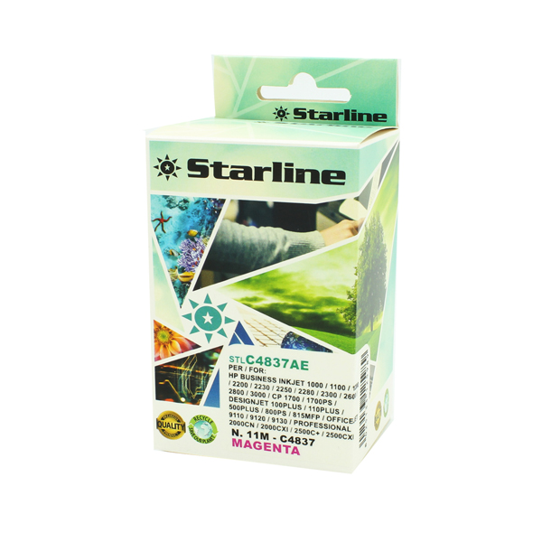  Starline - Cartuccia ink Compatibile per HP 11- Magenta - 28ml 