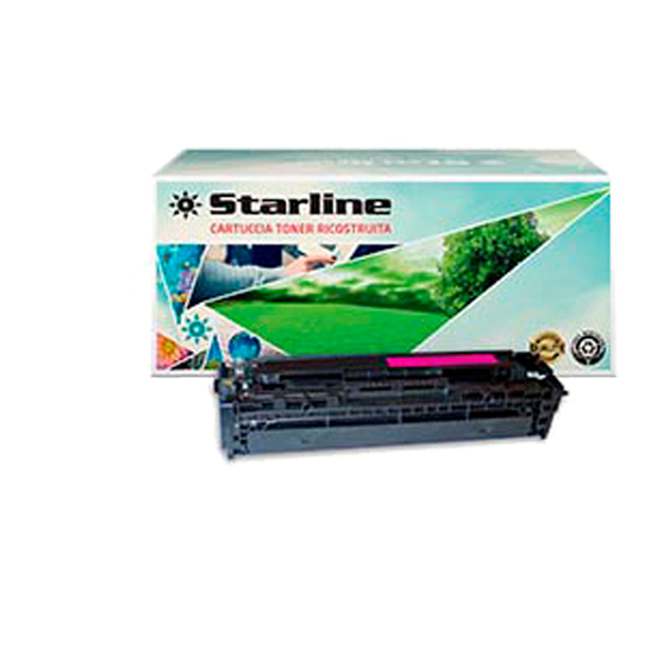  Starline - Toner Ricostruito - per HP 128A- Magenta - CE323A - 1.300 pag 
