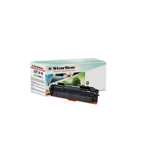  Starline - Toner Ricostruito - per HP 312A - Ciano - CF381A - 2.700 pag 