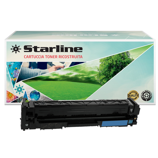  Starline - Toner Ricostruito - per HP 205A - Ciano - CF531A - 900 pag 