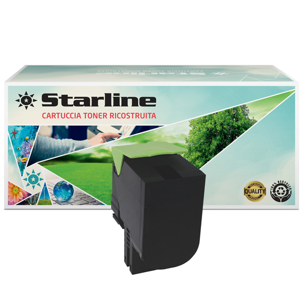  Starline - Toner Ricostruito - per Lexmark - Nero - 70C2HK0 - 4.000 pag 