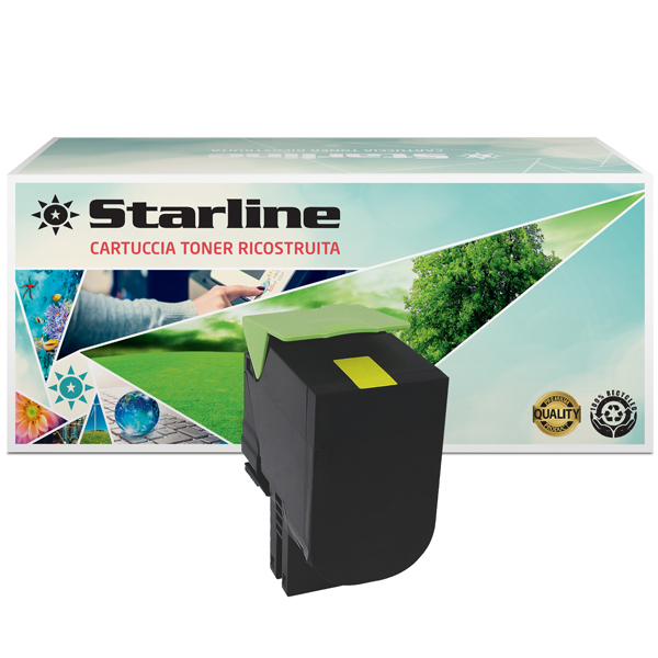  Starline - Toner Ricostruito - per Lexmark - Giallo - 70C2HY0 - 3.000 pag 