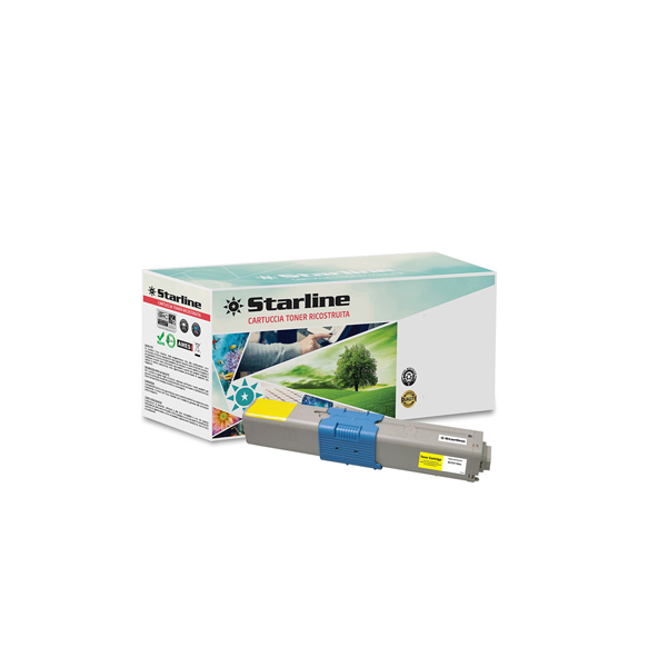  Starline - Toner Ricostruito - per Oki - Giallo - 44469704 - 2.000 pag 
