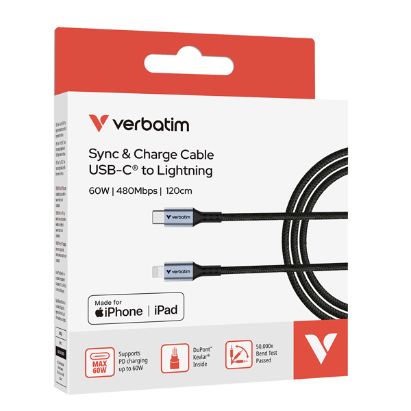  Verbatim - Cavo USB-C a Lightning - 31844 - 120cm 
