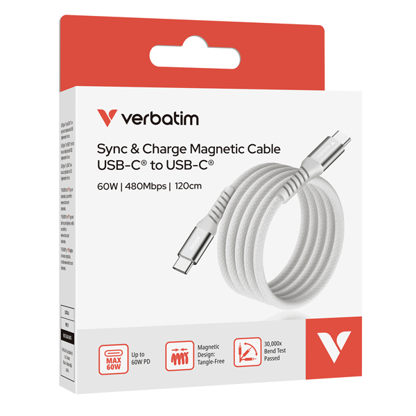  Verbatim - Cavo USB-C to USB-C - Grigio - 31850 - 120cm 