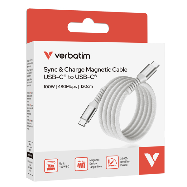  Verbatim - Cavo USB-C to USB-C 100W - Grigio - 31854 - 120cm 