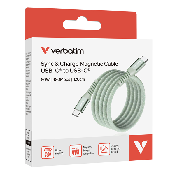 Verbatim - Cavo USB-C to USB-C - Verde - 31864 - 120cm 