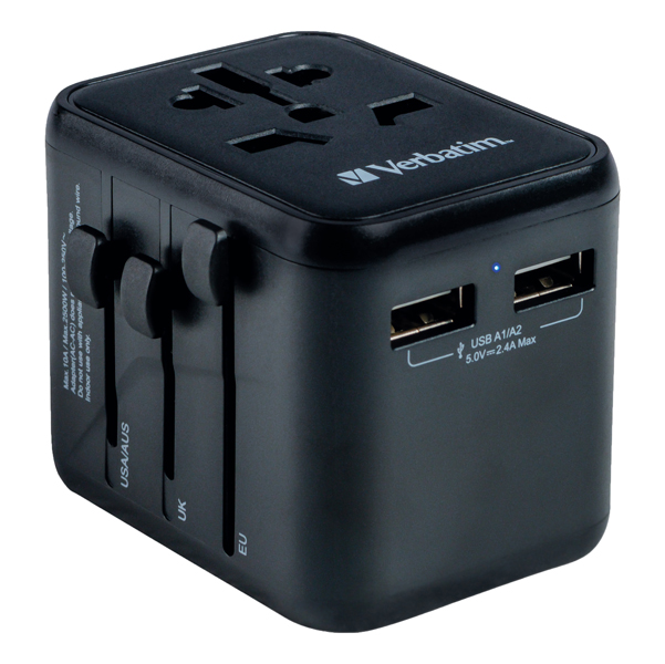 Verbatim - Adattatore viaggio UTA-02 con 2 x USB-A 