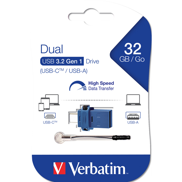  Verbatim - Memoria USB 3.0 Store 'N' Go Dual Drive - USB-A / USB-C - 32 GB - 49966 