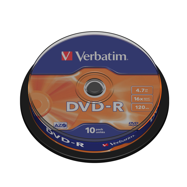  Verbatim - Scatola 25 DVD-R - serigrafato - 43522 - 4,7GB 
