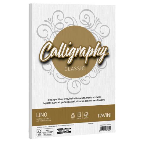 Carta Calligraphy Lino Bianco Favini - 120 G/m2, A4, 50 Fogli | Per Inviti, Diplomi, Menù - Foto 8